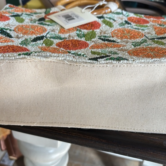 Beaded Citrus Pattern Tote Bag - Picture 11 of 11